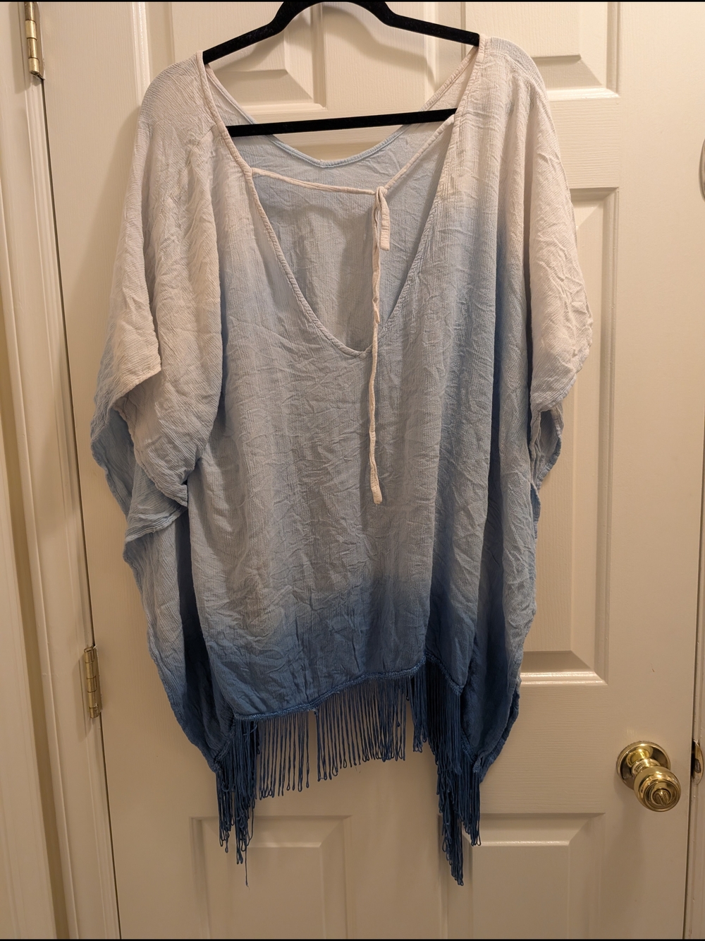 Forever 21 Ombre Blue Fringe Beach Cover-Up